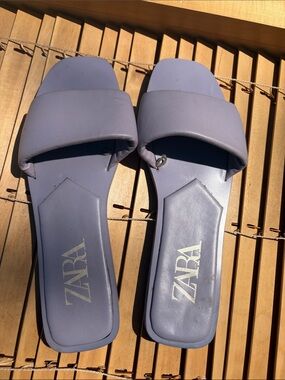 ZARA Lilac Slide Mules - Women's Slip-On Sandals